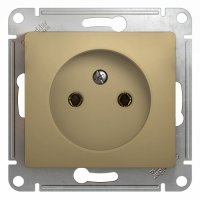Механизм розетки Glossa 1-ая без заземления титан (20)