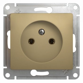 Механизм розетки Glossa 1-ая без заземления титан (20)