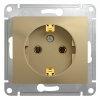 Механизм розетки Glossa 1-ая с заземлением титан (20)