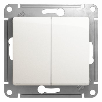 Механизм выключателя Glossa 2кл перламутр (20)