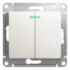 Механизм выключателя Glossa 2кл подсветка перламутр (20)