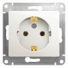 Механизм розетки Glossa 1-ая с заземлением перламутр (20)