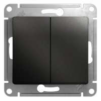 Механизм выключателя Glossa 2кл антрацит (20)