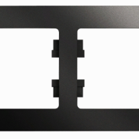 Рамка Glossa 2-ая горизонтальная антрацит (30)