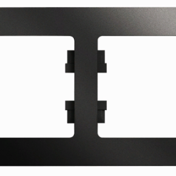 Рамка Glossa 2-ая горизонтальная антрацит (30)