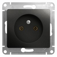 Механизм розетки Glossa 1-ая без заземления антрацит (20)
