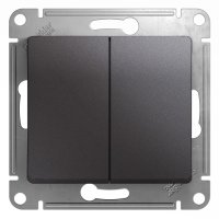 Механизм выключателя Glossa 2кл графит (20)