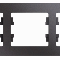 Рамка Glossa 3-ая горизонтальная графит (5)