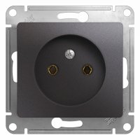 Механизм розетки Glossa 1-ая без заземления графит (20)
