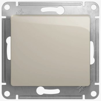 Механизм выключателя Glossa 1кл молочный (10)