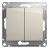 Механизм выключателя Glossa 2кл молочный (20)