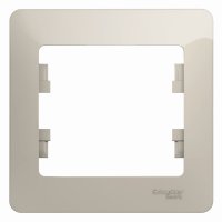 Рамка Glossa 1-ая горизонтальная молочный (45)