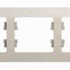 Рамка Glossa 3-ая горизонтальная молочный (5)