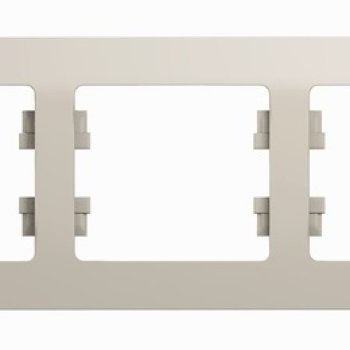 Рамка Glossa 3-ая горизонтальная молочный (5)
