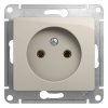 Механизм розетки Glossa 1-ая без заземления молочный (20/160)