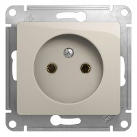Механизм розетки Glossa 1-ая без заземления молочный (20/160)
