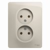 Розетка Glossa 2-ая без заземления молочный (15)