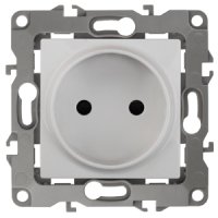 Механизм розетки Эра 12 1-ая без заземления белый (10)