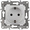 Механизм розетки Эра 12 1-ая с заземлением без лапок белый (10)