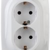 Розетка Эра 12 2-ая с заземлением белый (10)