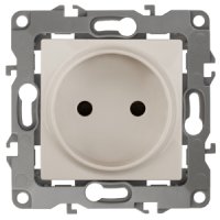 Механизм розетки Эра 12 1-ая без заземления слоновая кость (10)