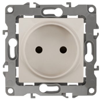 Механизм розетки Эра 12 1-ая без заземления слоновая кость (10)