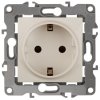 Механизм розетки Эра 12 1-ая с заземлением без лапок слоновая кость (10)