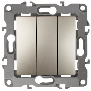 Механизм выключателя Эра 12 3кл шампань (10)