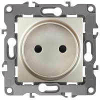 Механизм розетки Эра 12 1-ая без заземления шампань (10)