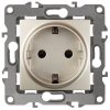 Механизм розетки Эра 12 1-ая с заземлением шампань (10)