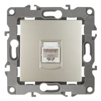 Механизм розетки Эра 12 RJ45 шампань (10)