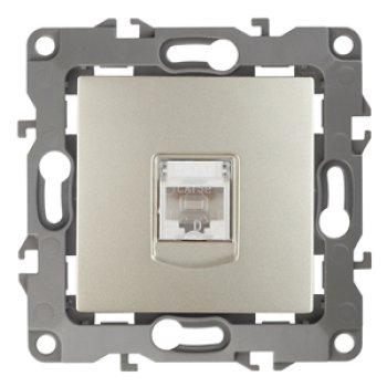Механизм розетки Эра 12 RJ45 шампань (10)