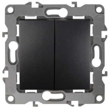 Механизм выключателя Эра 12 2кл антрацит (10)