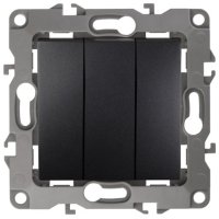 Механизм выключателя Эра 12 3кл антрацит (10)