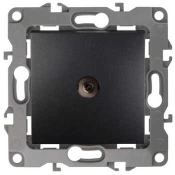 Механизм розетки Эра 12 телевизионная антрацит (10)