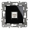 Механизм розетки Эра 12 RJ45 чёрный (10)