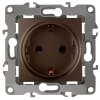 Механизм розетки Эра 12 1-ая с заземлением бронза (10)