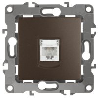 Механизм розетки Эра 12 RJ11 1-ая бронза (10)