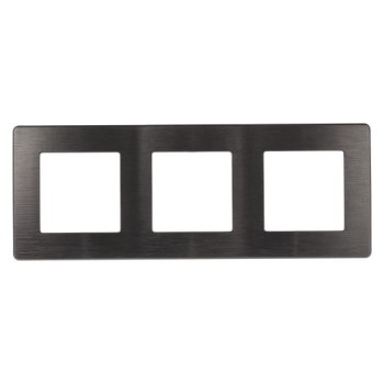 Рамка Эра 12 3-ая сатин графит (15)