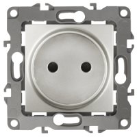 Механизм розетки Эра 12 1-ая без заземления перламутр (10)