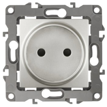 Механизм розетки Эра 12 1-ая без заземления перламутр (10)