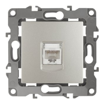 Механизм розетки Эра 12 RJ45 1-ая перламутр (10)