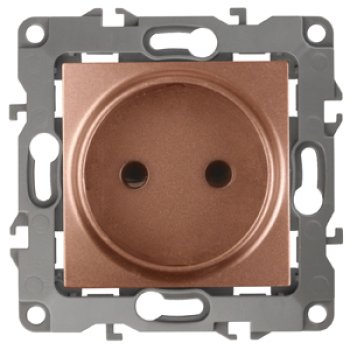 Механизм розетки Эра 12 1-ая без заземления медь (10)