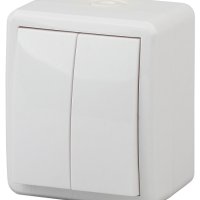 Выключатель Эра Эксперт 2кл IP54 белый (16)