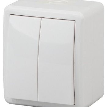 Выключатель Эра Эксперт 2кл IP54 белый (16)