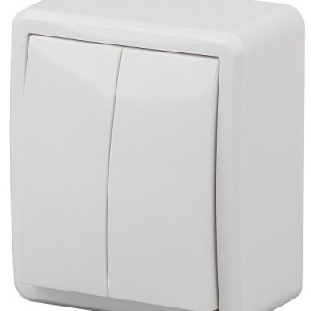 Выключатель Эра Эксперт 2кл белый (16)