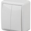 Выключатель Эра Эксперт 2кл подсветка белый (16)