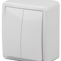 Выключатель Эра Эксперт 2кл подсветка белый (16)