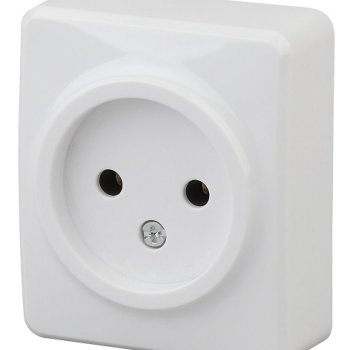 Розетка Эра Эксперт 1-ая без заземления белый (20)