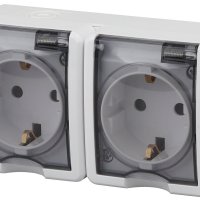 Розетка Эра Эксперт 2-ая IP54 с заземлением белый (8)